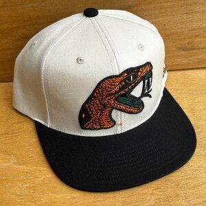 MITCHELL & NESS NCAA FLORIDA A&M RATTLERS SNAKE LOGO SNAPBACK HAT NEW